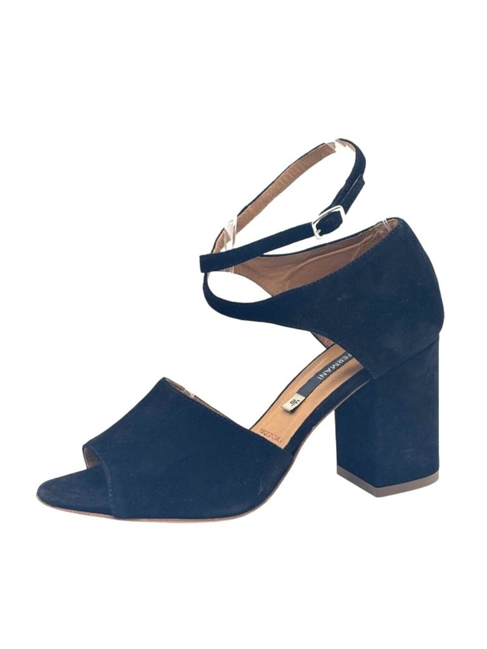 Alberto Fermani Avane Suede Sandal, 37 (US 6.5), Black